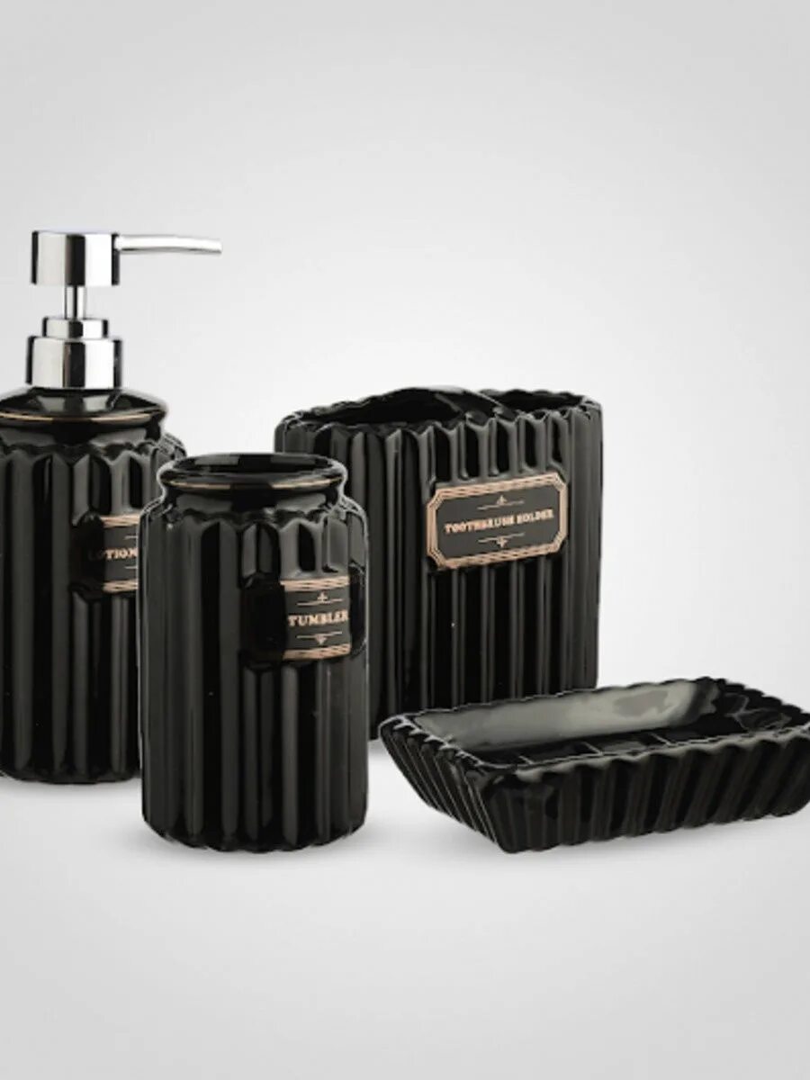 Набор аксессуаров для ванной комнаты. Набор аксессуаров для ванной santrade yu 0001-4. Kassatex / подставка для предметов tribeca grey. Набор аксессуаров для ванной. Набор для ванной черный.