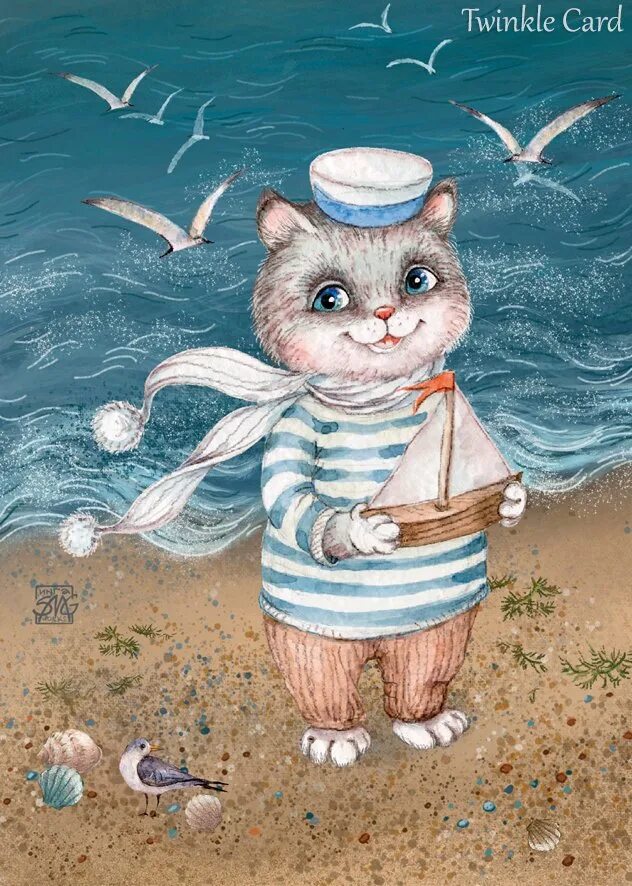 Кот на теплоходе николай чернышевский. Кот моряк. Картина кот моряк. Коты моряки. Котенок матрос.