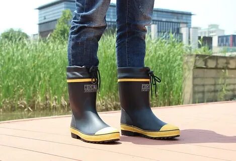 Сапоги резиновые мужские короткие