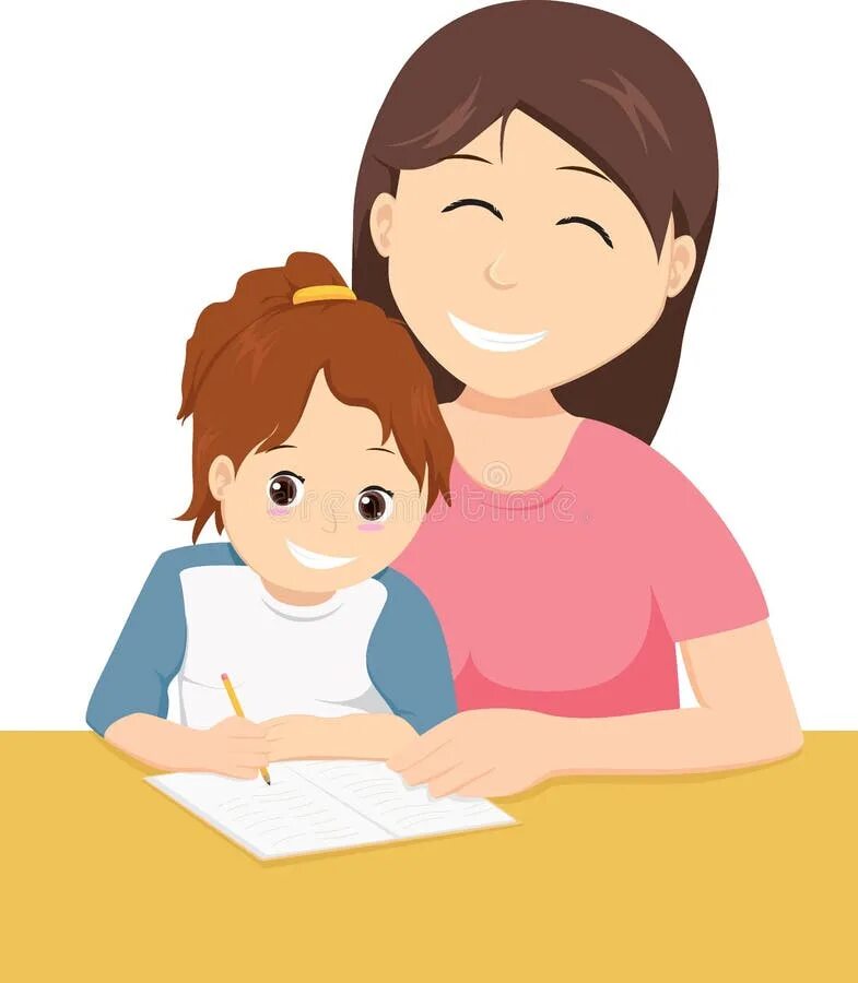 Задумчивая мама и подросток. Рисунок мама учит. Her mother a teacher. Is your mother a teacher?. Картинки helping mother.