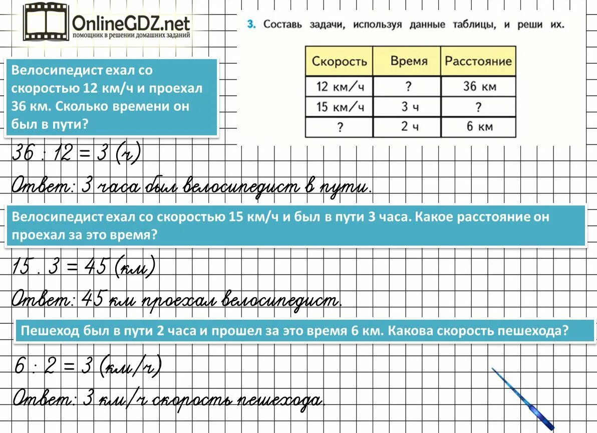 Составь три задачи используя