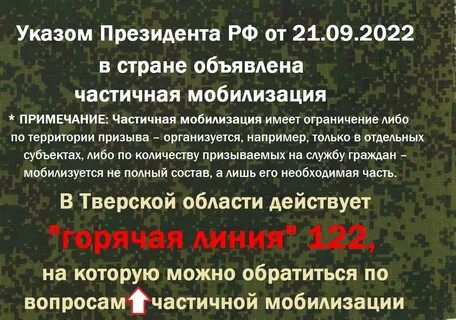 Частичная мобилизация осенью 2024