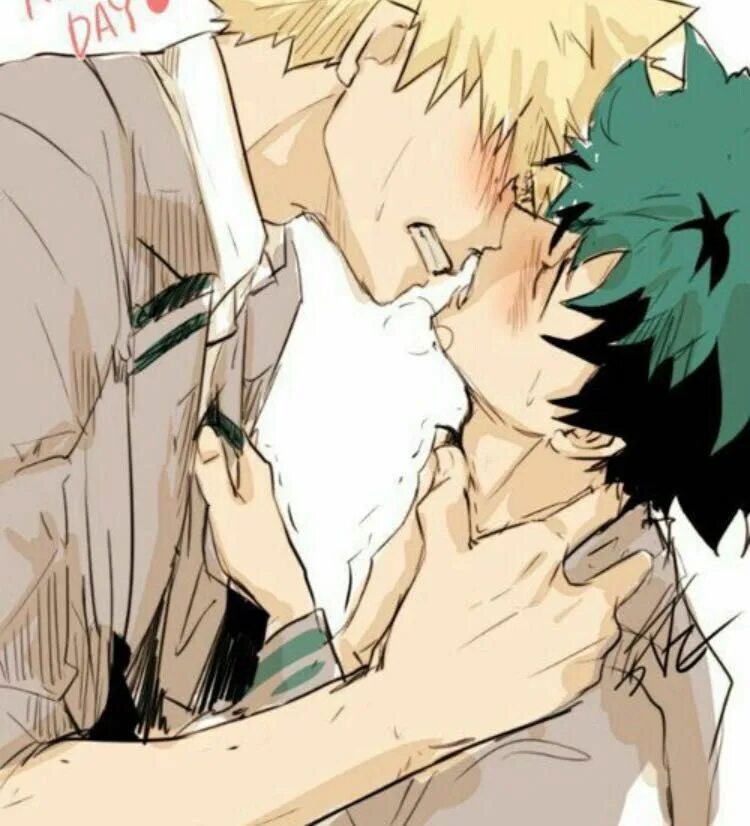 Sfw bakudeku kiss