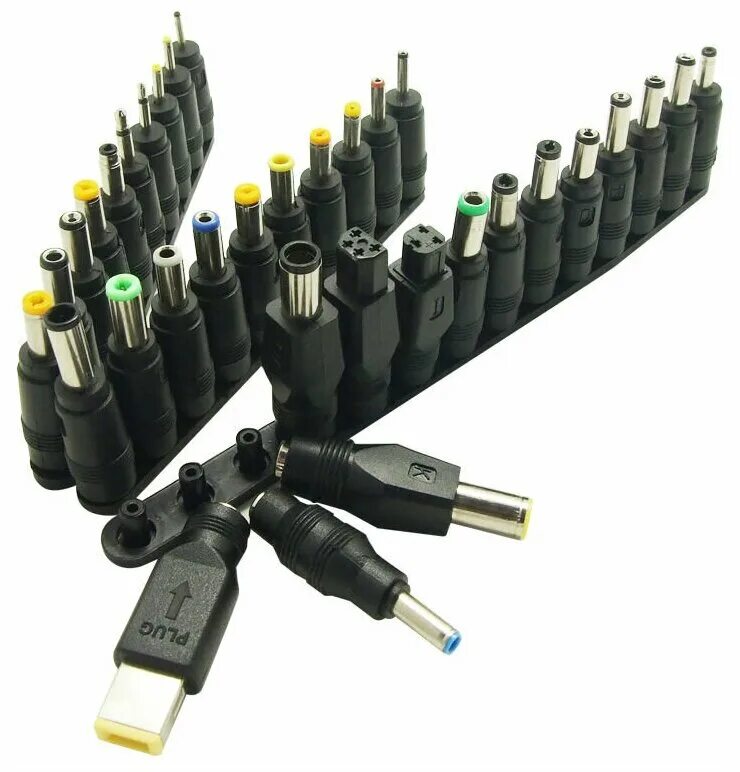 штекер питания dc ас. разъем 5 5х2 5 для ноутбука. универсальные переходники для блока питания (8шт). набор переходников питания 28 в 1 (2,1х5,5). набор переходников для блока питания ноутбука sony.