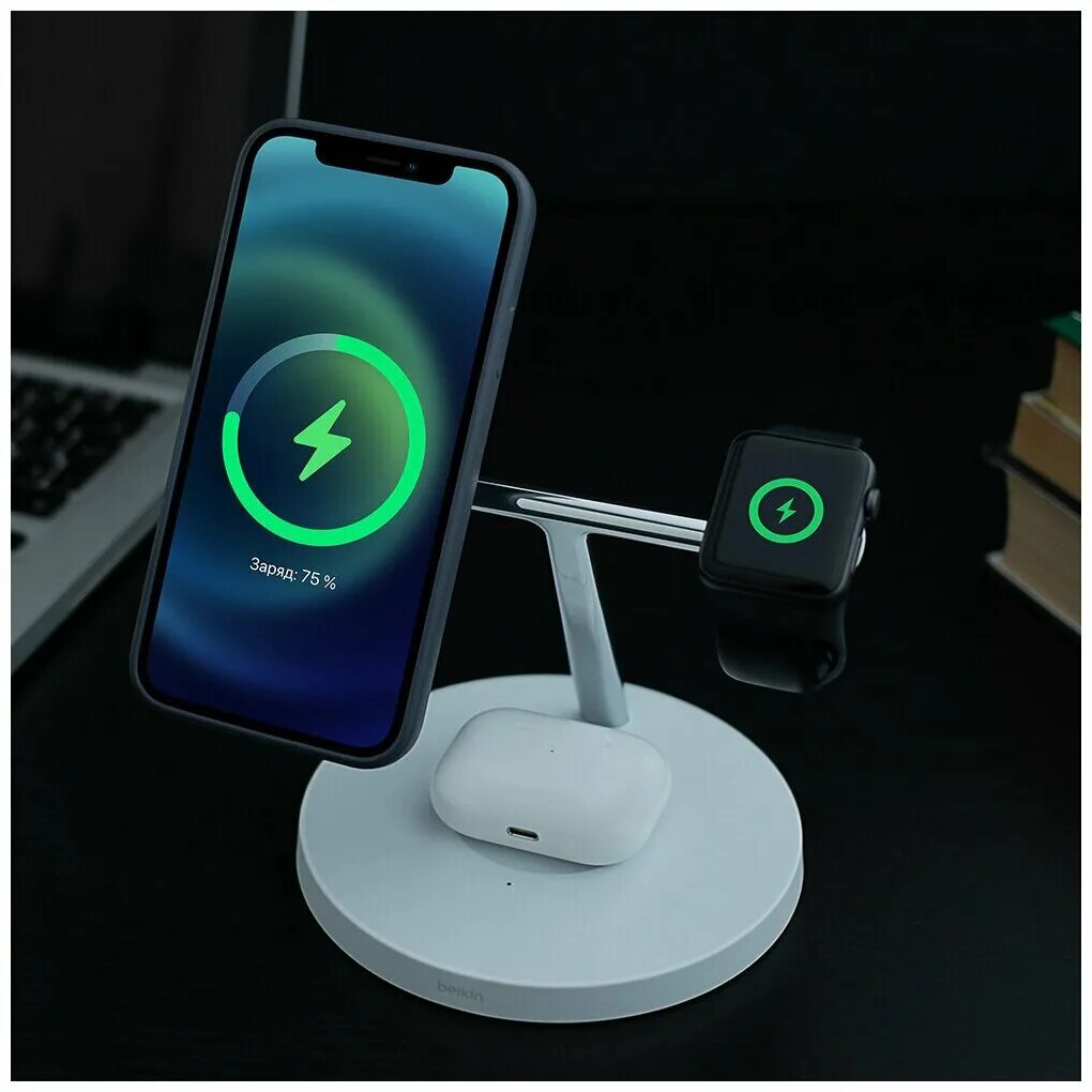 зарядка эпл 3 в 1. Belkin 3-in-1 wireless charger with magsafe. Magsafe 3 in 1 wireless charger. Belkin 3-in-1 wireless charger. магсейф беспроводная зарядка эпл.