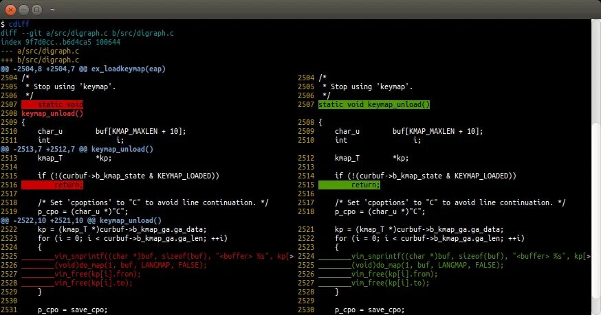 Snprintf. Diff. Git diff. Команда diff. Git diff в консоли.