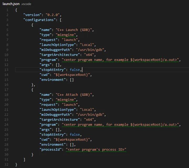 Launch json c. Json. json файл. структура json c++. json для vs code.