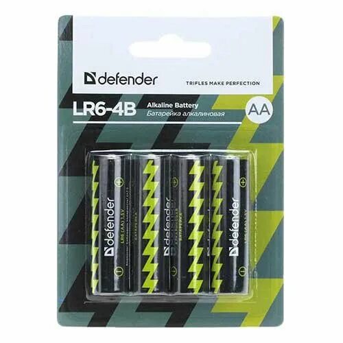 Батарейки defender. Батарейка АА Defender BL-4. Элемент питания lr6 АА Alkaline 1.5 в BL-4 (4 шт) Ergolux. Батарея Defender lr06 as. Defender Trigger батарейки.