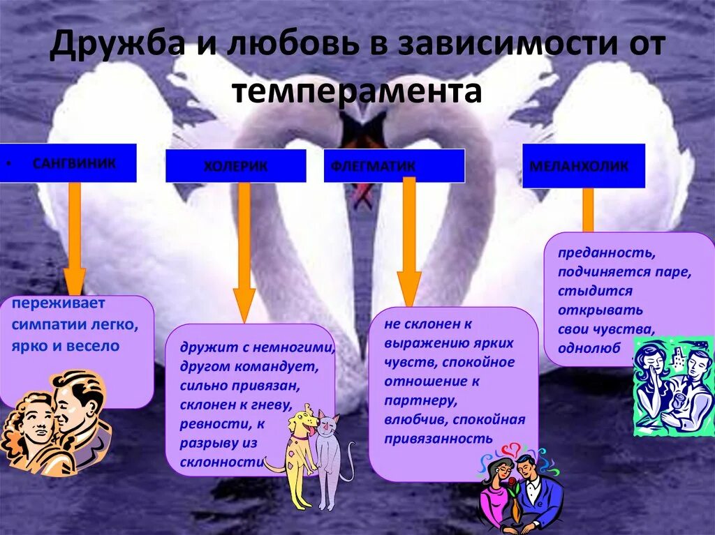 Тип темперамента в отношениях. Дружба и любовь в зависимости от темперамента. холерик дружба и любовь. типы темперамента в любви. холерик и меланхолик совместимость в любви.