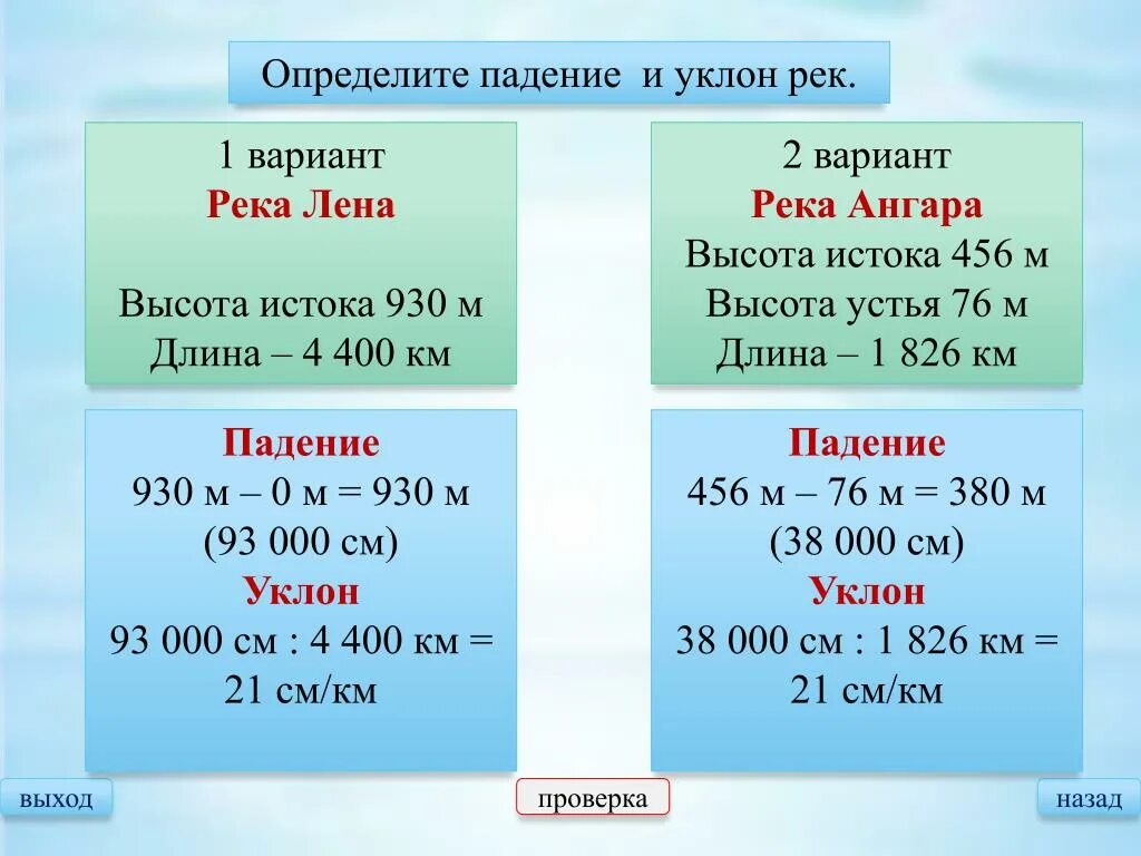 Падение и уклон реки география. Река Лена падение реки уклон реки. Как рассчитать падение реки. Падение и уклон реки Лена. Как найти падение и уклон реки.