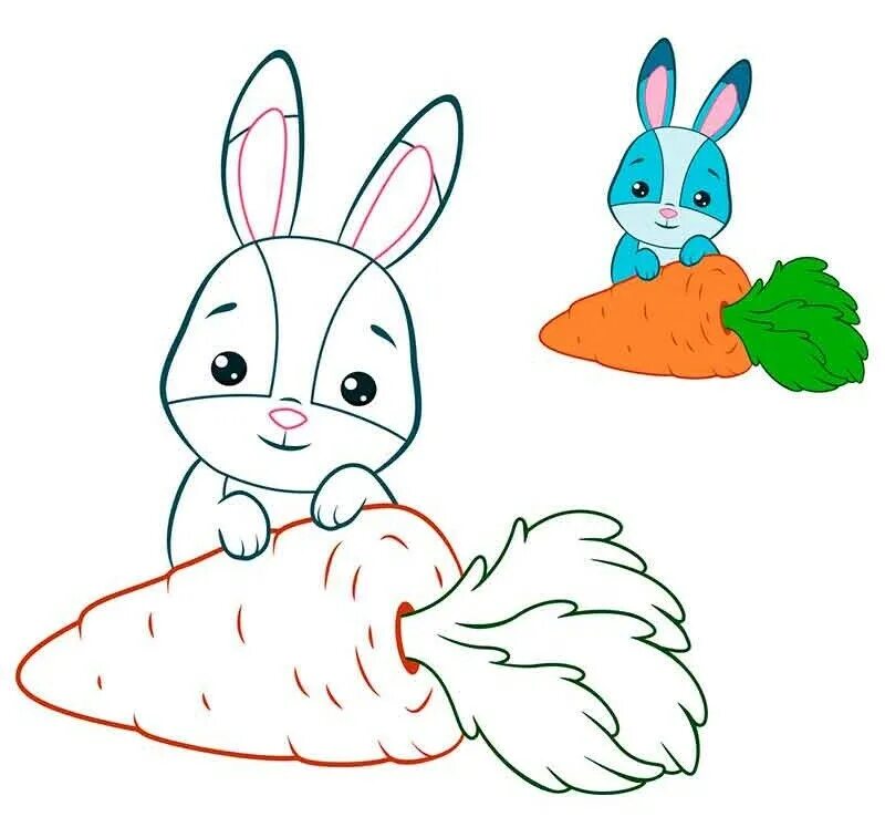 Про зайчишку и овощи. Зайка с морковкой раскраска для детей. Зайчик с морковкой раскраска для детей. Заяц с морковкой раскраска для малышей. Раскраска Зайчонок с морковкой.