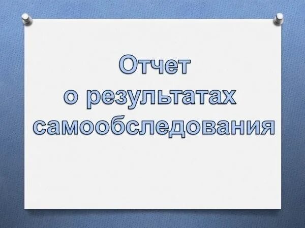 Отчет о результатах самообследования за 2023