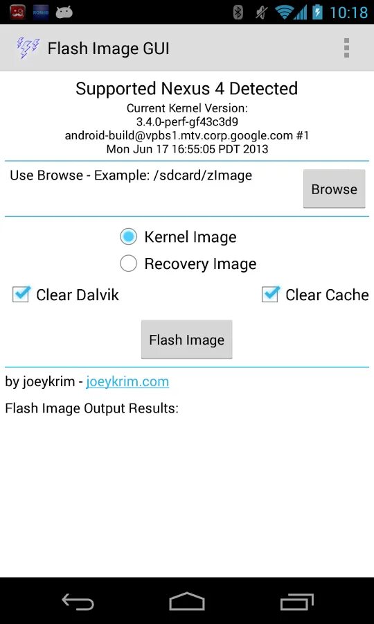 Clear flash