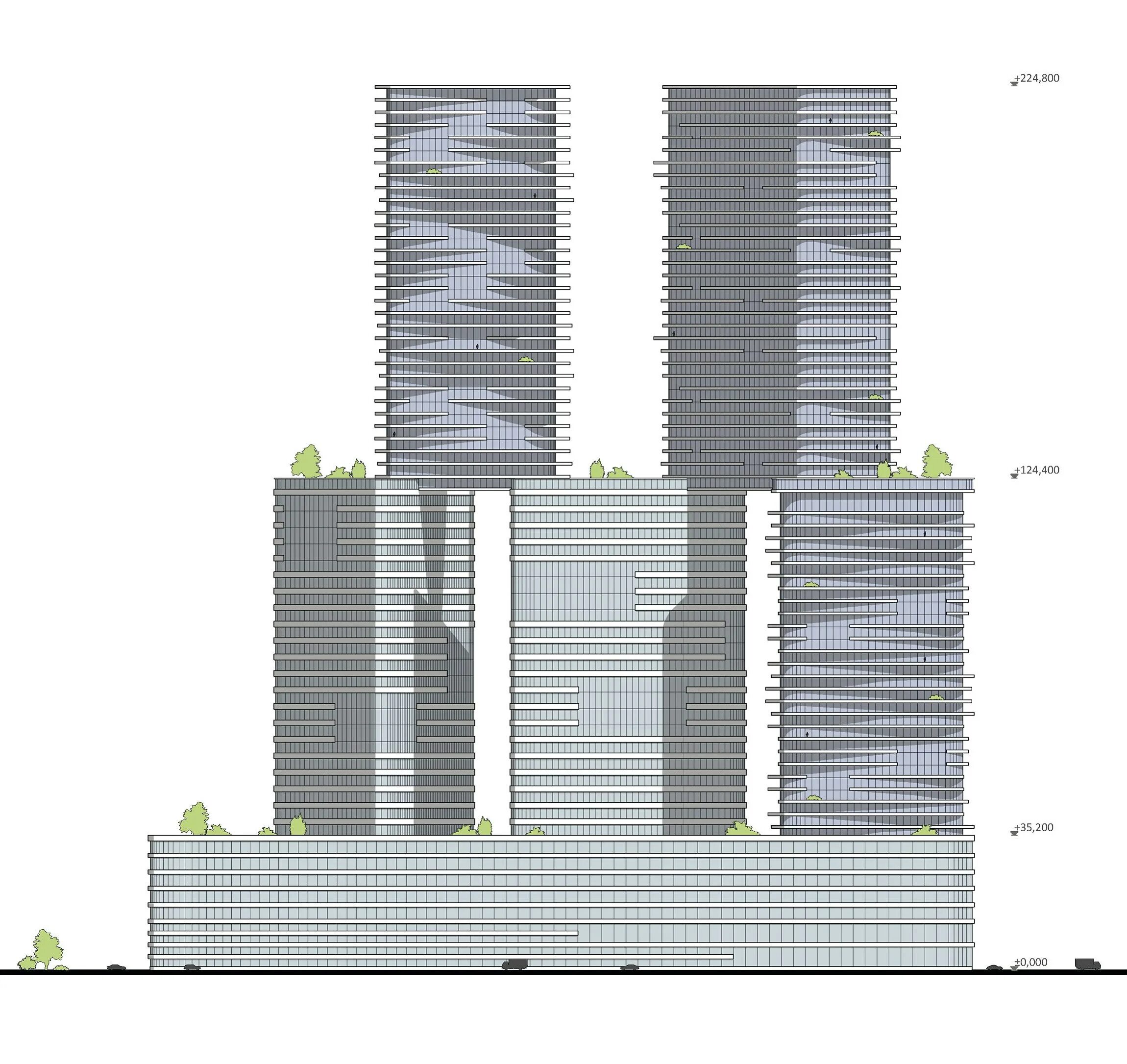 3 m city. Москва Сити проект макет тхора.