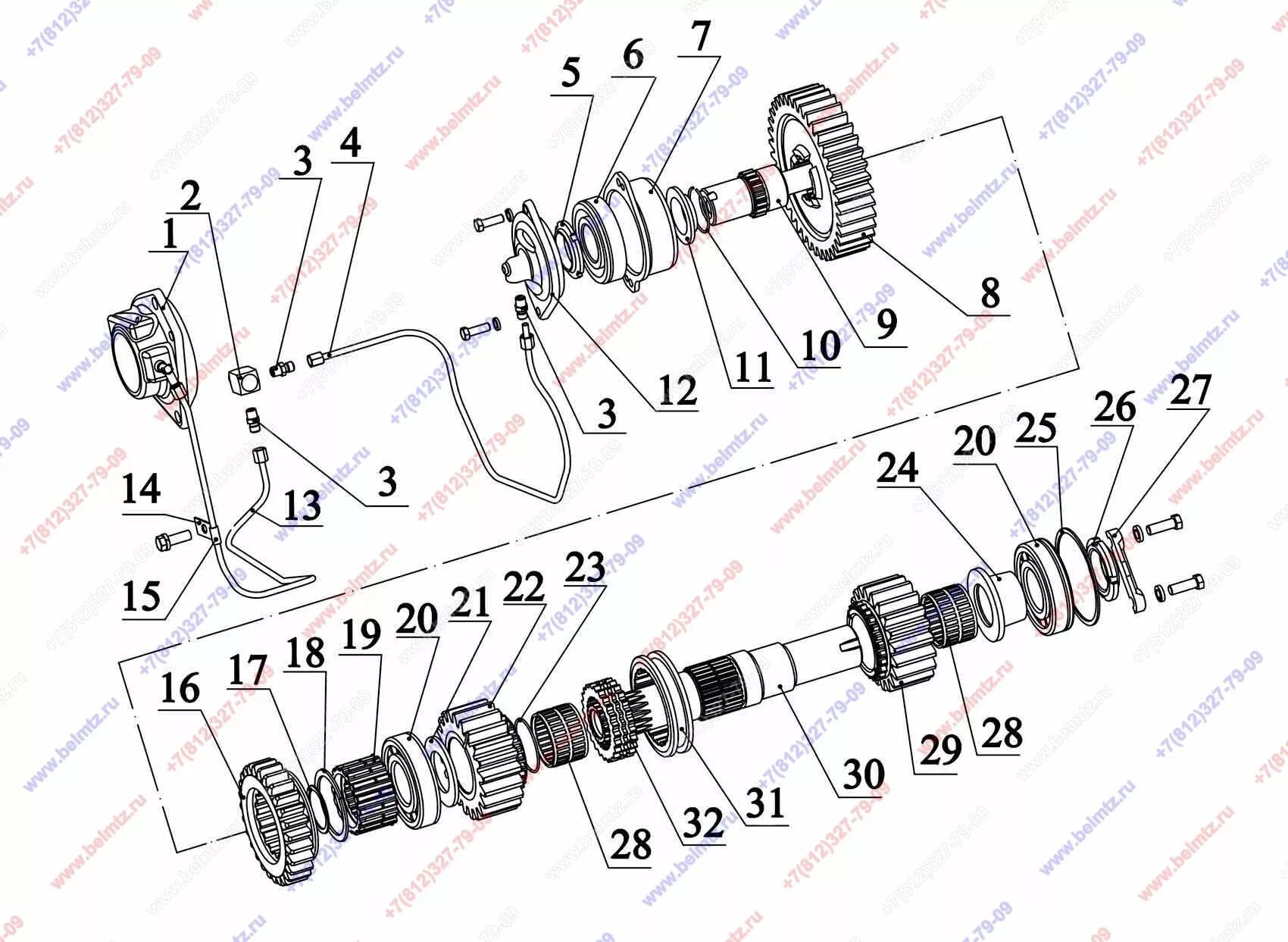 Сборка кпп 82. КПП МТЗ 2022 каталог запчастей. Коробка передач МТЗ 82 схема шестерни. Коробка МТЗ 1221 схема сборки коробки передач. Коробка передач трактора МТЗ 2022.