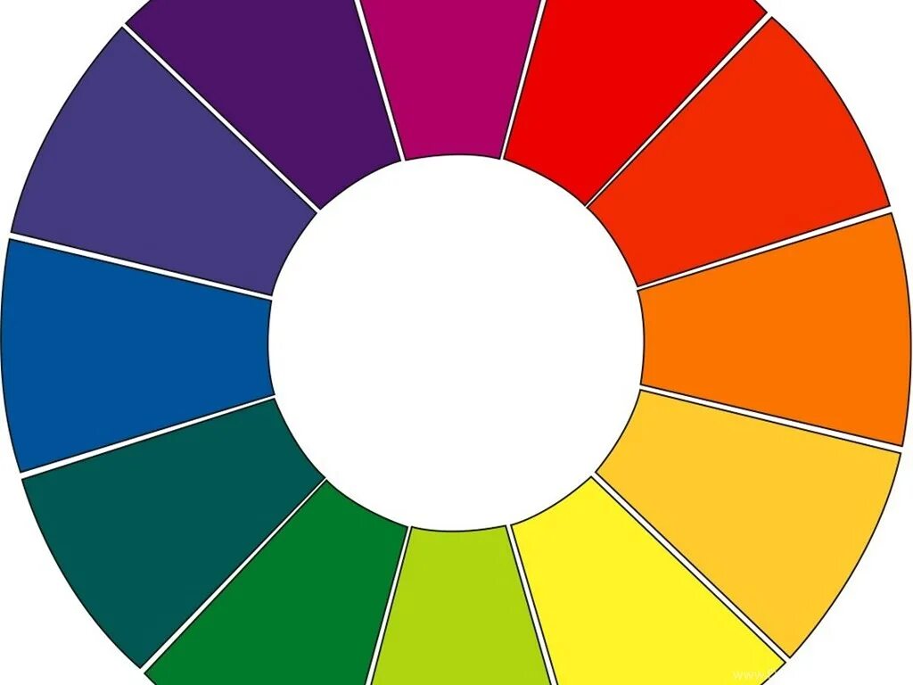 Разноцветный круг с секторами. Сектор круга. Спектр цветов. Цветовая диаграмма.