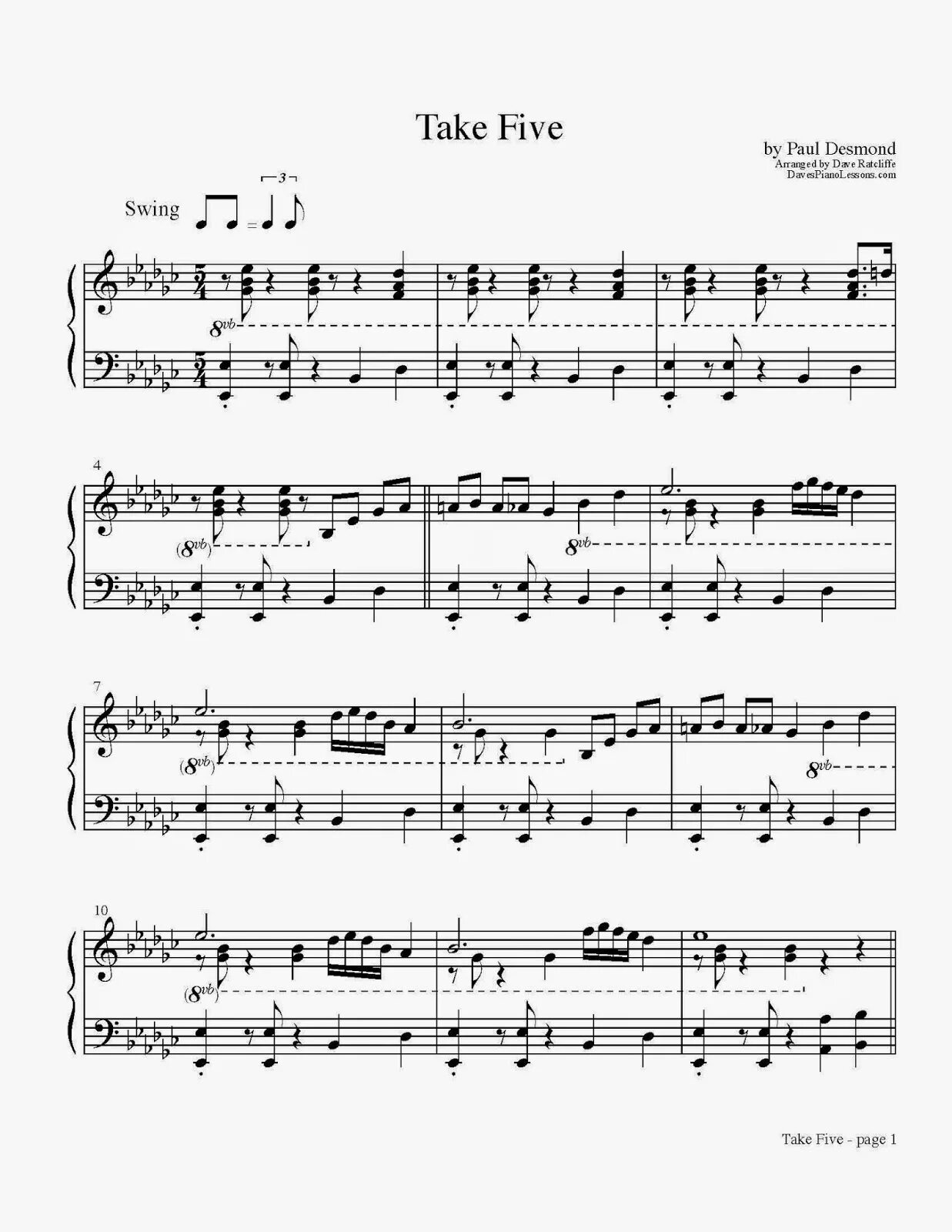 I take five. I take five. Take five соло фортепиано ноты. Take 5 dave brubeck ноты. Take five dave brubeck ноты для фортепиано.