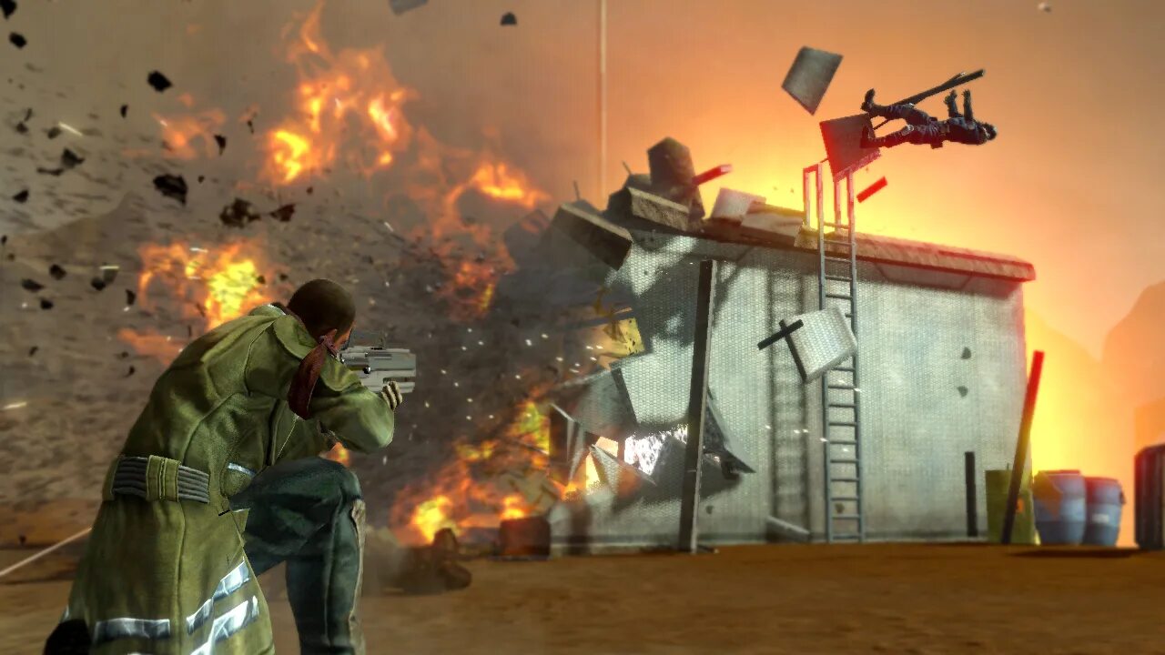 Игра где все разрушает. Игра red faction. игра red faction guerrilla 2. red faction guerrilla. red faction разрушаемость.