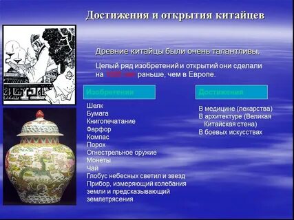 Достижения древнего китая