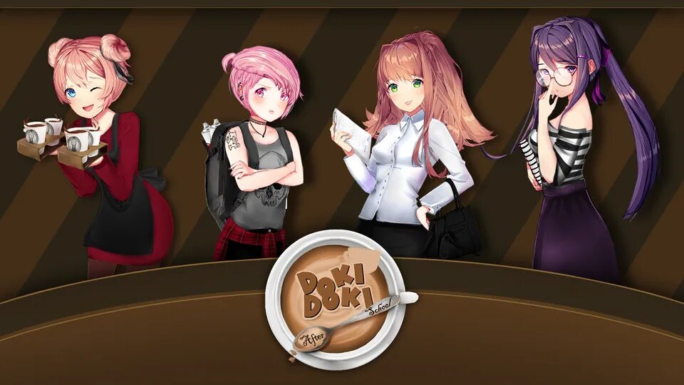 Нацуки Doki Doki. Доки доки Нацуки моды. Doki Doki Literature Club after School.