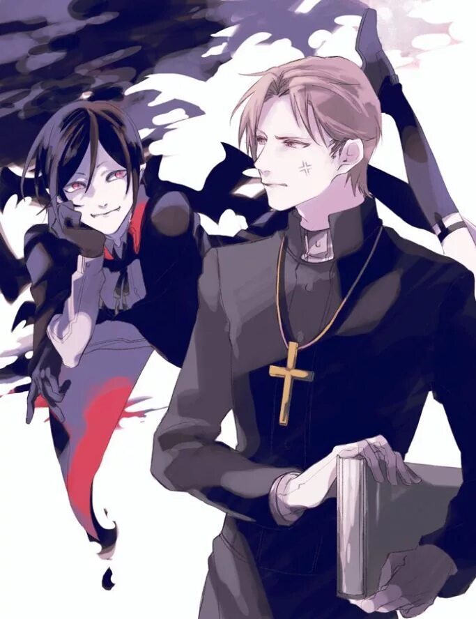 Аниме священник. Священник и демон слэш. Аниме священник. Пруссия хеталия арт священник. Священник яой.