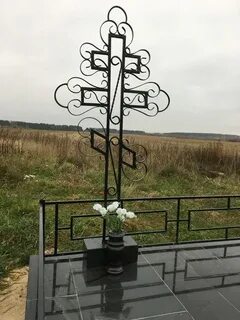 Фото креста на могиле из металла
