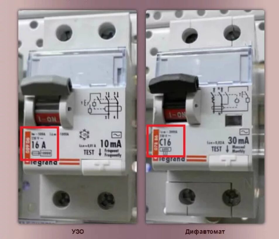 Как отличить автомат. Дифавтомат 16а ABB маркировка. Маркировка УЗО И дифференциального автомата. Дифавтомат Legrand 40а. Маркировка УЗО И дифавтоматов отличие.