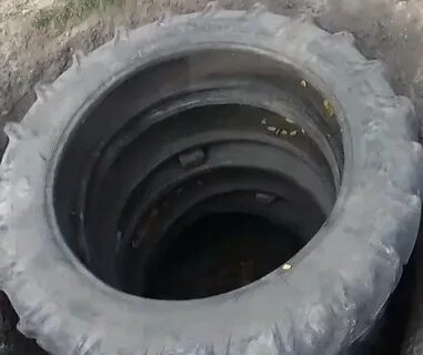 Яма из покрышек