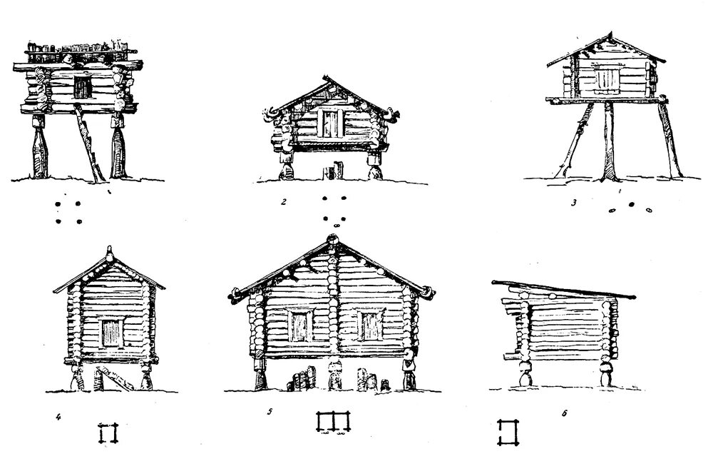Размер старых домов. Деревянное зодчество Амбар. Амбар в древней Руси. Срубные избы древней Руси. Крестьянская изба 19 века чертеж.