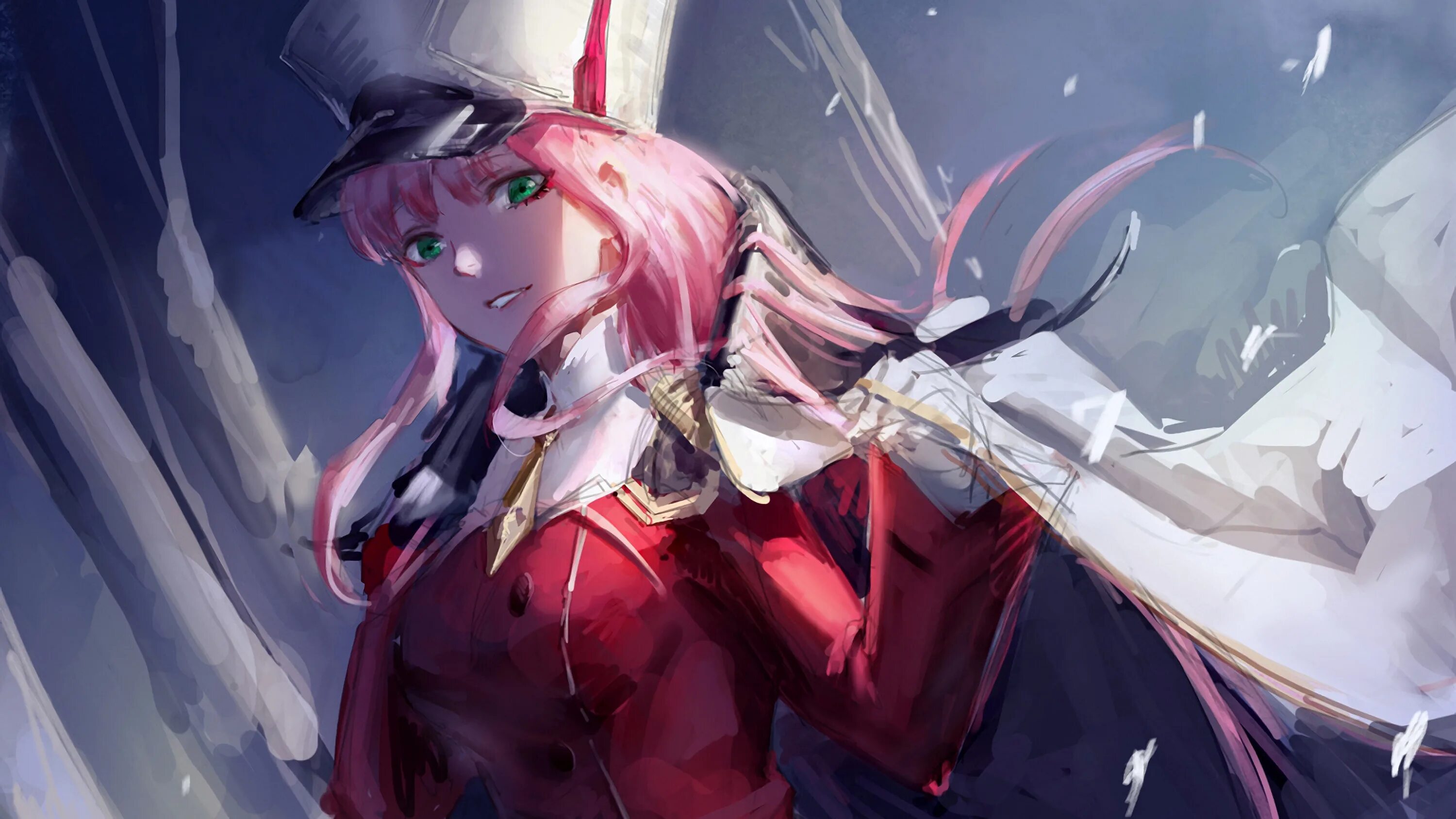 Zero two art. Zero two франкс. дарлинг аниме. zero two 4к. зеро ту аниме 4к.