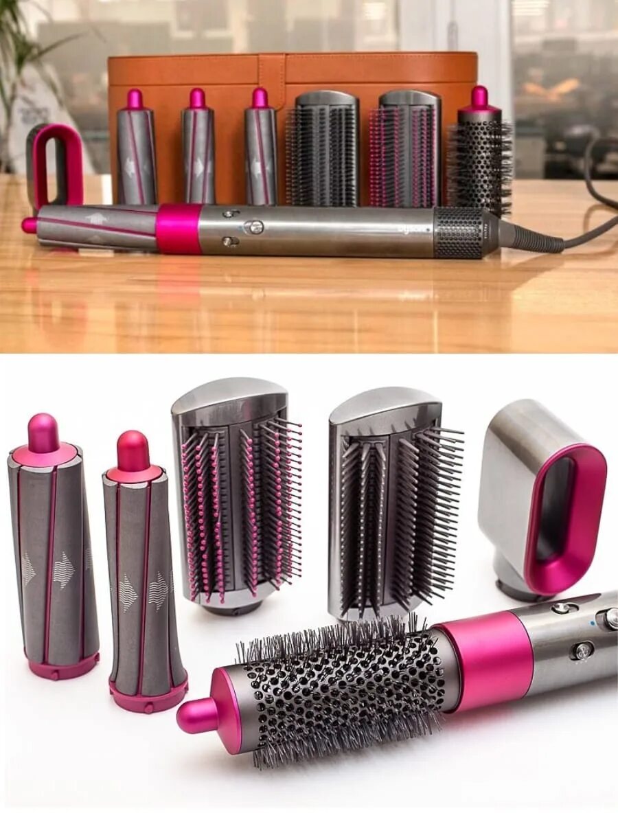 Dyson набор. Дайсон стайлер. дайсон стайлер для волос. dyson airwrap hs01. насадки дайсон стайлер.