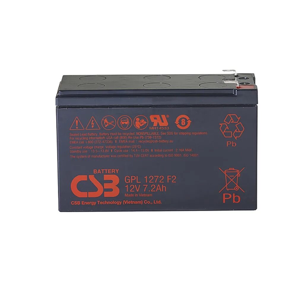Аккумулятор gp1272 для ибп. Аккумулятор csb gp1272(25w). csb gpl1272 (12в/7.2 а·ч). csb hr-1234w f2 для ups (12v, 9ah). аккумуляторная батарея csb gp 12120 12 а·ч.