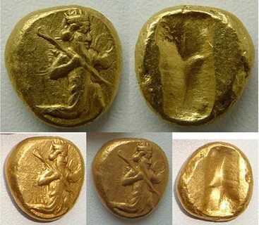 Старинная золотая монета персии