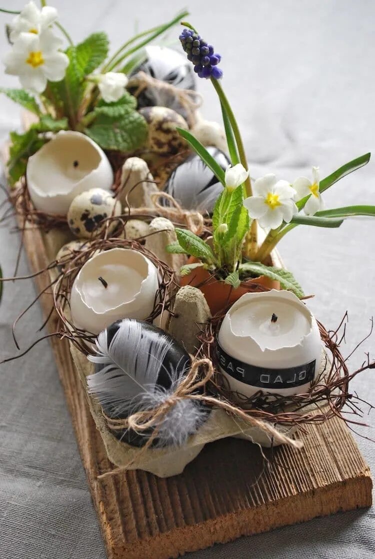 Пасхальный декор для дома. Кашпо для композиций из суккулентов. Миниатюрные садики в горшках. Идеи для композиции. Весенний декор.