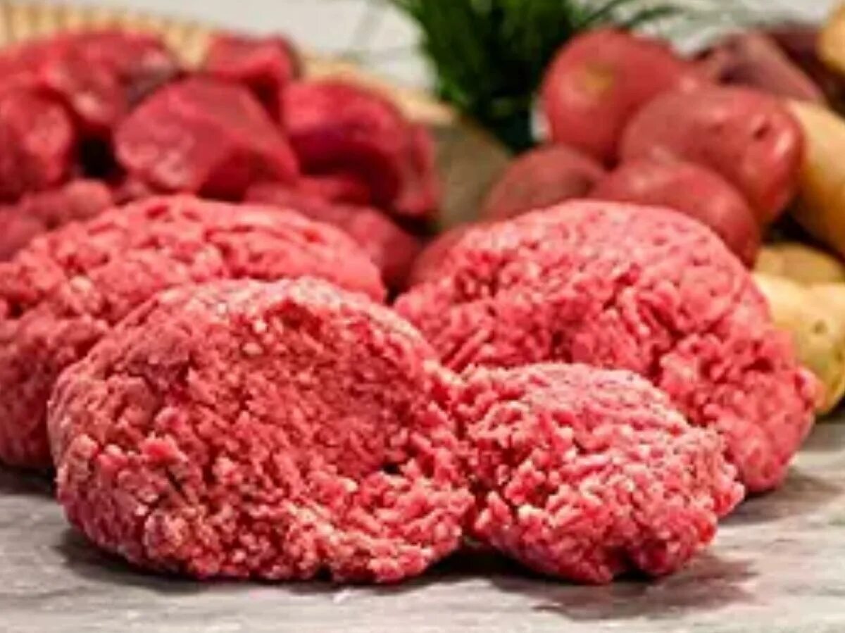 Prime Beef фарш. Леан биф. Raw ground Beef.