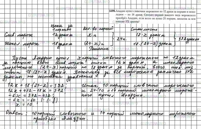 Математика 6 класс мерзляк номер 1110. Математика 6 класс Мерзляк 1195. Математика 6 класс номер 1195.