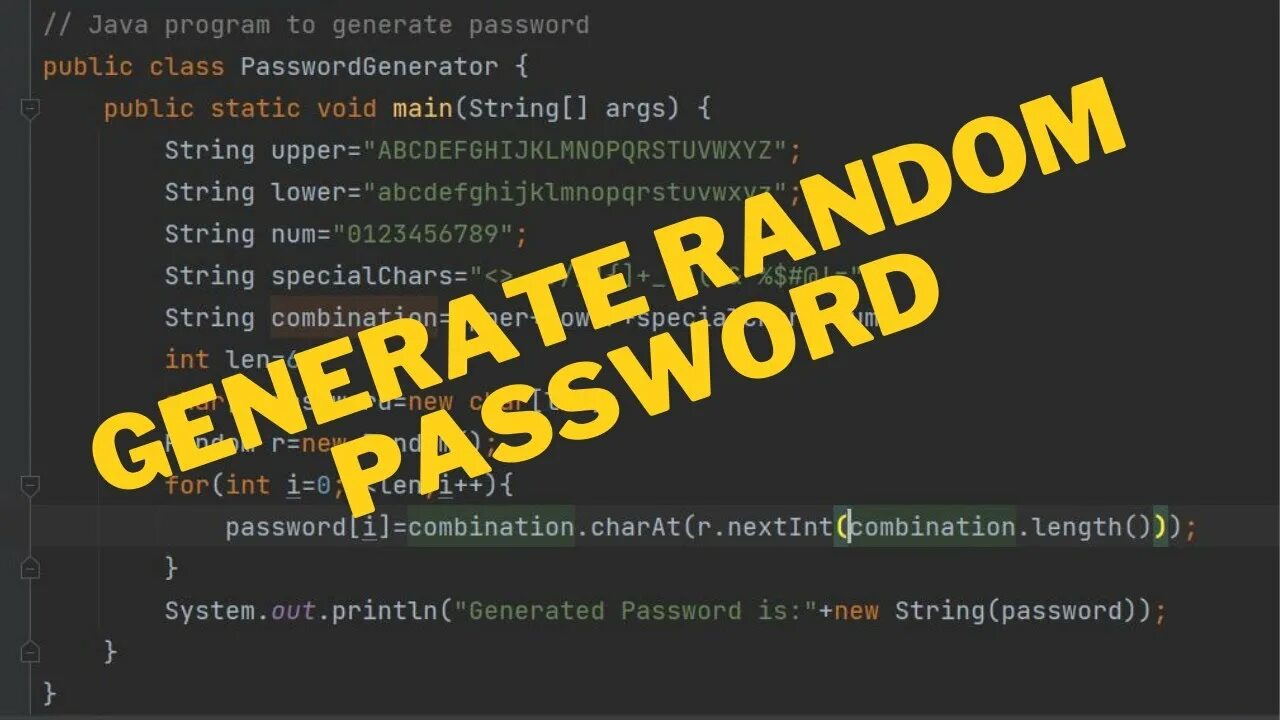 Java password. Password generator. generate passwords using random method.
