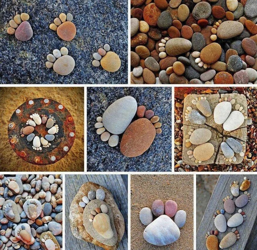 Самодельные камни. Поделки из морских камней. Композиция из камешков. Декор из морской гальки. Камушки для декора сада.