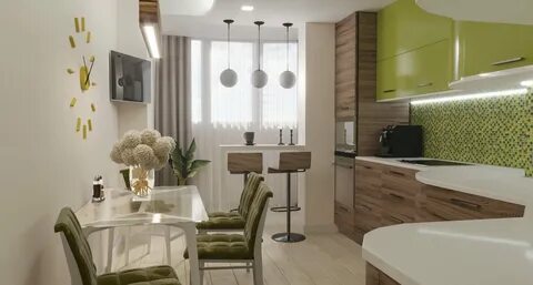 Дизайн кухни 10 кв м с балконом