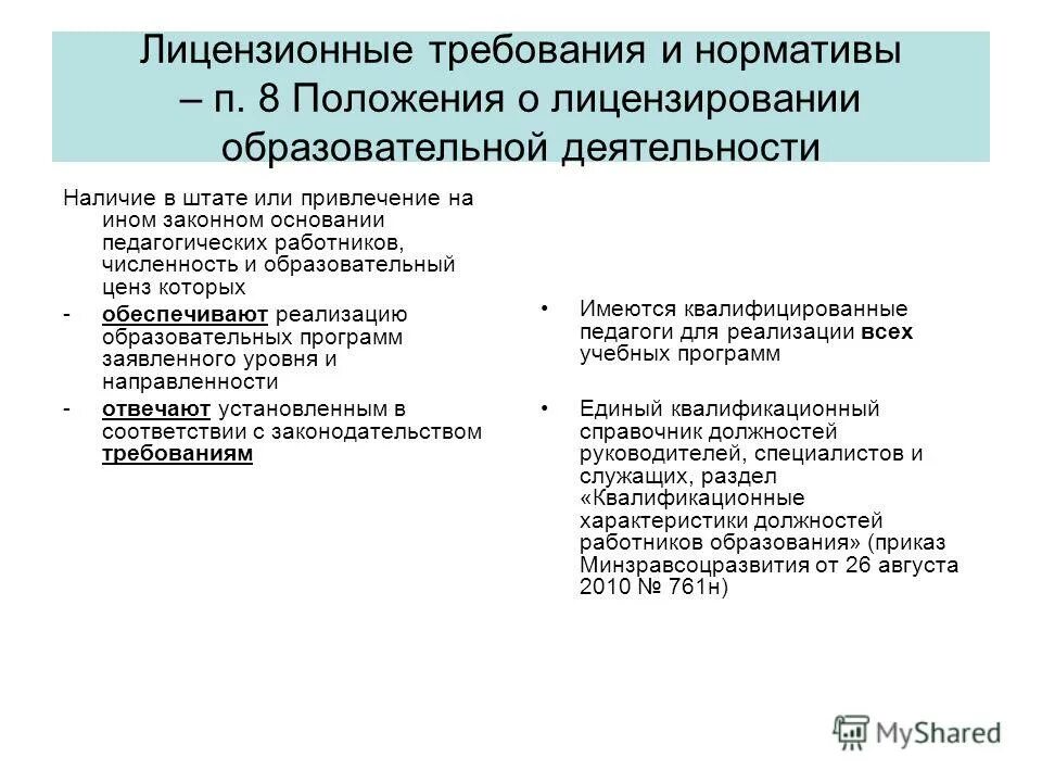 Положение о лицензировании образовательной деятельности 1490. Лицензионные требования к образовательной деятельности. положение о лицензировании образовательной деятельности. образовательный ценз педагогических работников определяется.
