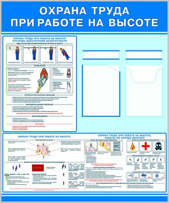 Правила по охране труда при размещении монтаже. Охрана труда. Стенд по охране труда на строительной площадке. Охрана труда на высоте. Работа на высоте охрана труда.