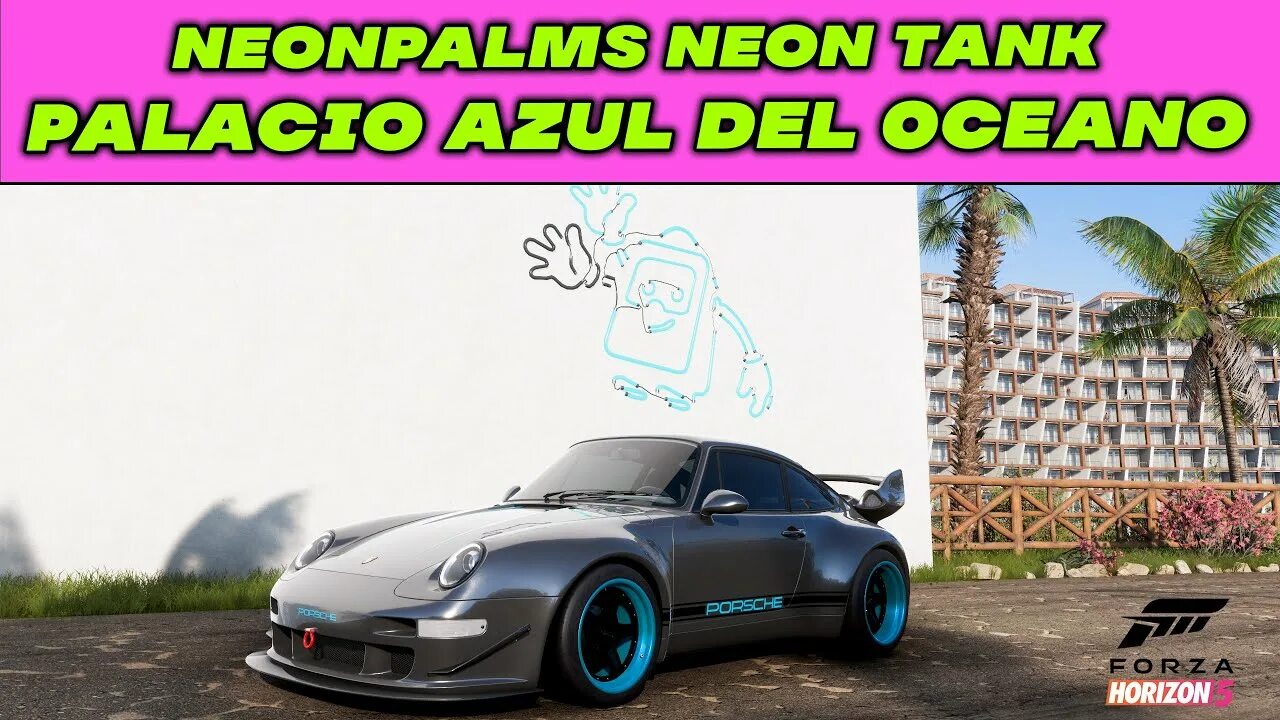 Паласио асуль дель осеано. Осеано асуль форза 5. forza horizon 5 осеано асуль. тесла в форза хорайзен 5. каскадас де агуа асуль forza horizon 5.