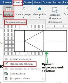 Как нарисовать таблицу в ворде
