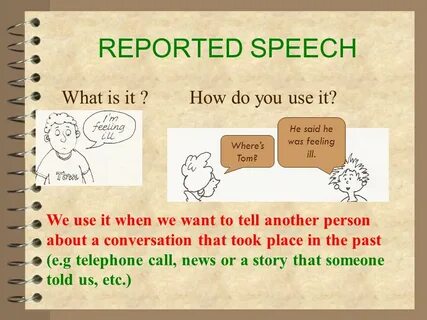 Reported speech text
