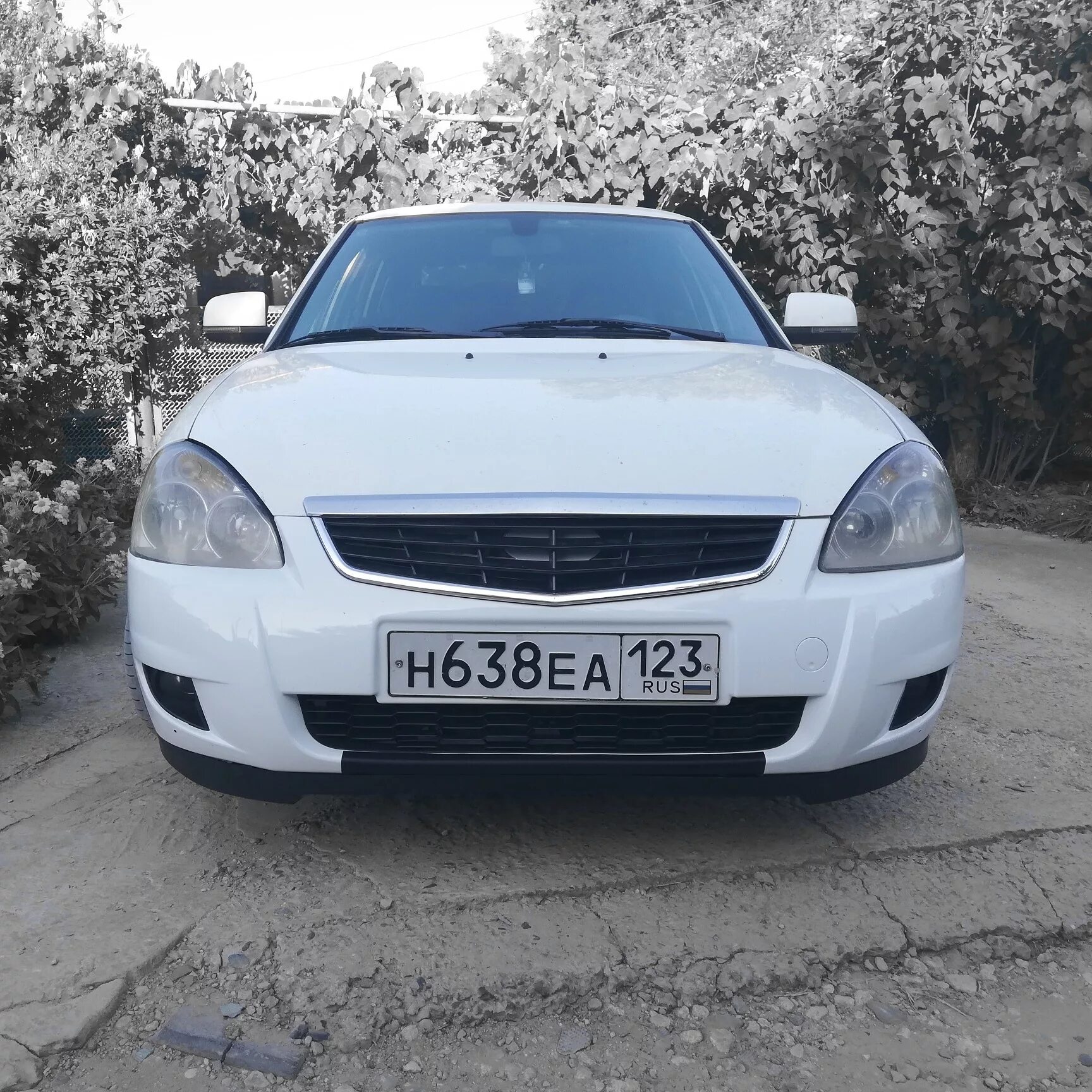 Белые бампера на приору
