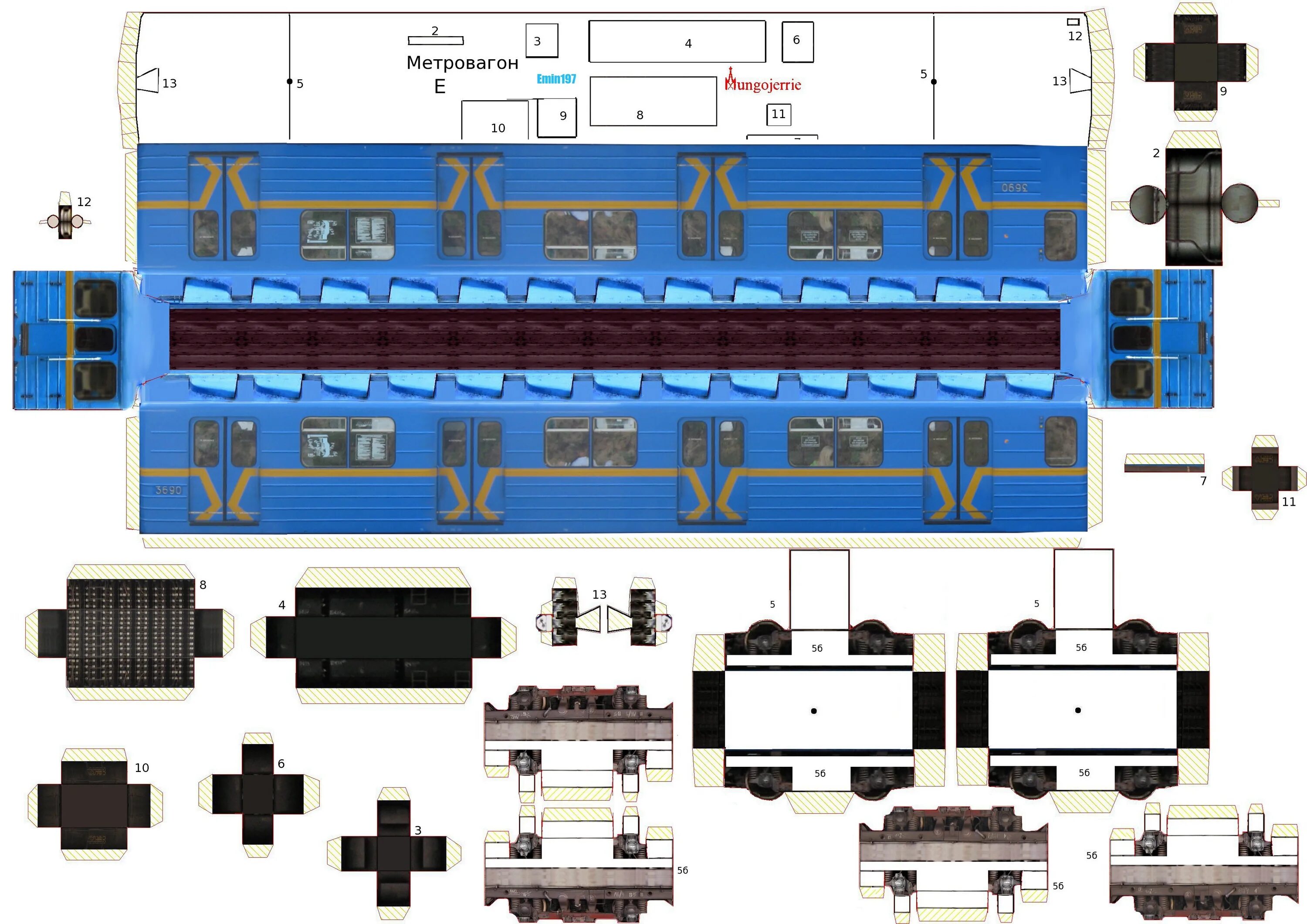 Модель метровагона 81-717. Бумажные модели вагонов метрополитена. Русич вагон метро сбоку склеек. Как сделать из бумаги метро. 5.