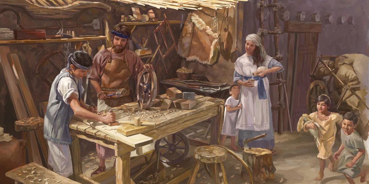 Плотничает