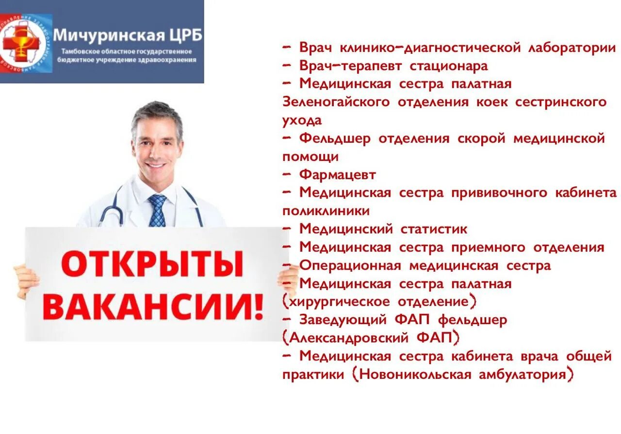 Вакансии врача ярославль. Мичуринская ЦРБ. Требуется врач. Мичуринская ЦРБ терапевты врачи. Требуется терапевт.