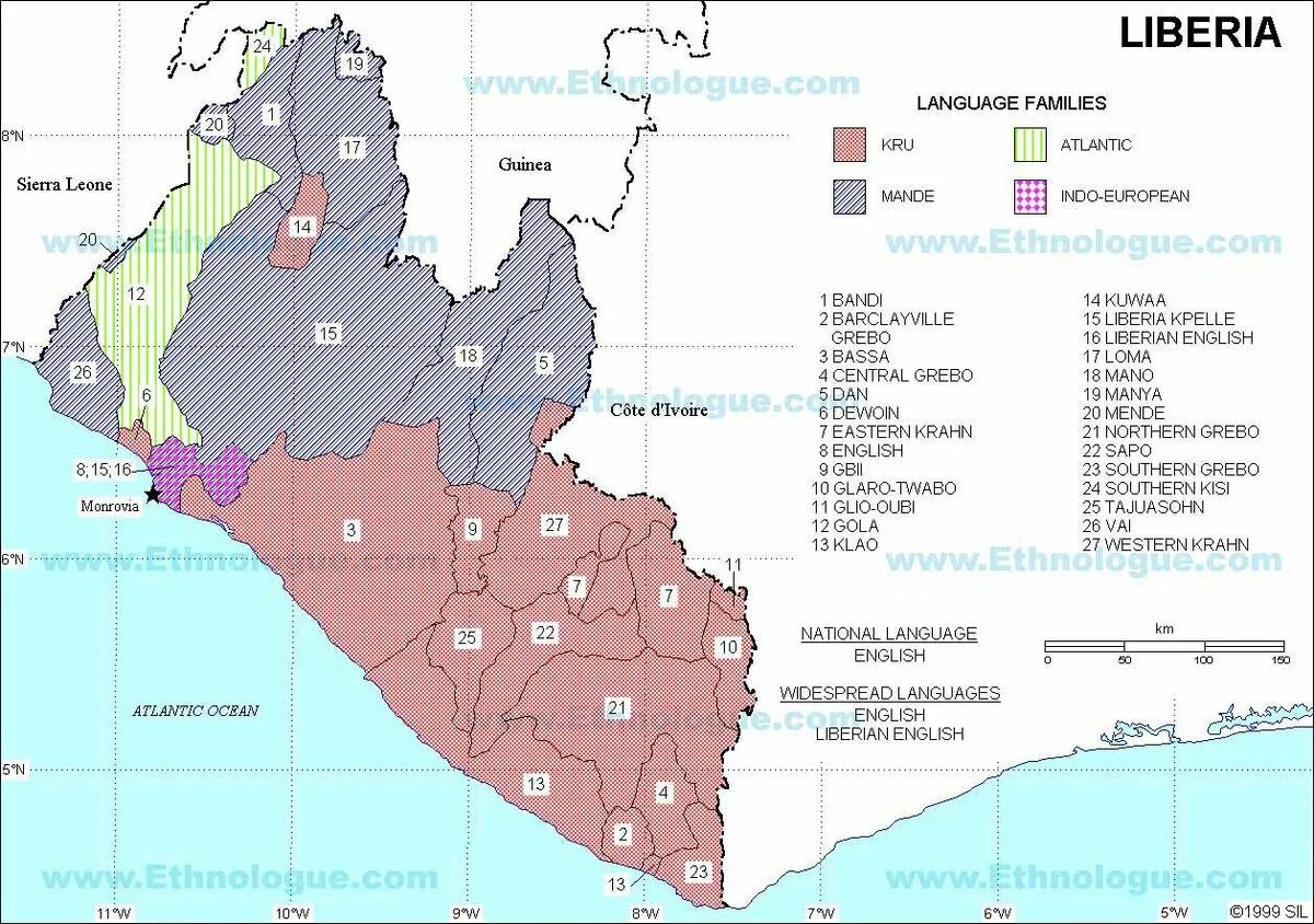 Либерия на карте. Этническая карта Либерии. Либерия границы.
