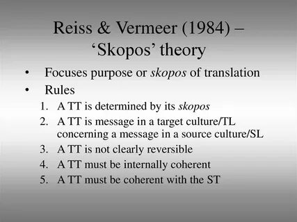 Translation theory